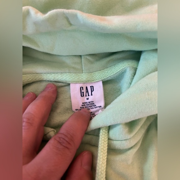 GAP Green Hooded Zip-Up Jacket Sporty Design - Picture 3 of 6